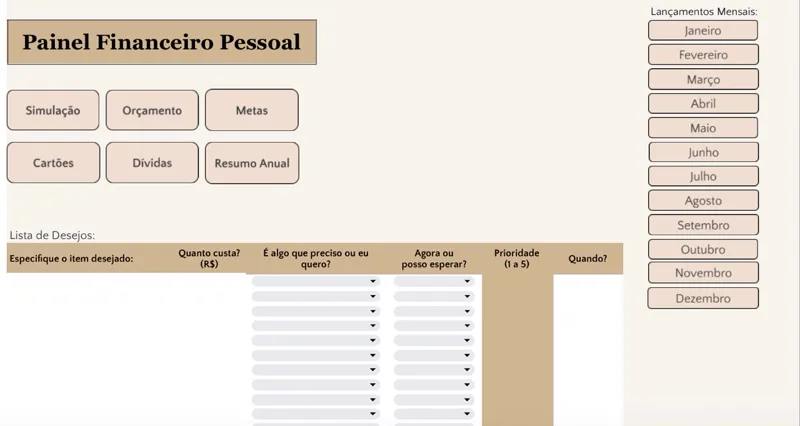 Painel Financeiro Pessoal